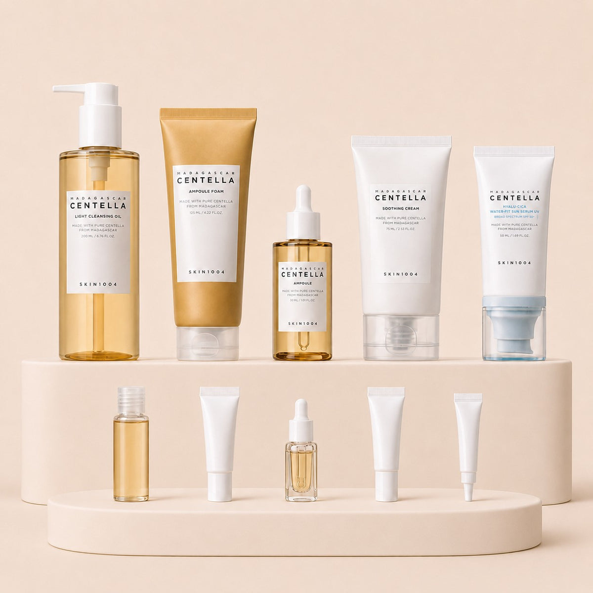 SKIN1004 5-piece Madagascar Centella routine set with mini sample sizes