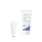 15ml sample tube next to the full-size AESTURA Atobarrier 365 Cream 80ml tube