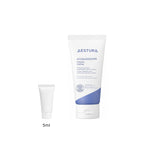5ml sample tube next to the full-size AESTURA Atobarrier 365 Cream 80ml tube