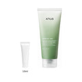 10ml sample tube next to the full-size Anua Heartleaf Quercetinol Pore Deep Cleansing Foam 150ml tube