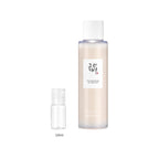 10ml sample bottle next to the full-size Beauty of Joseon Glow Replenishing Rice Milk 150ml bottle