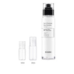 10ml and 20ml sample bottles next to the full-size COSRX 6X Peptide Collagen Booster Toner Serum 150ml bottle
