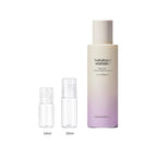 10ml and 20ml sample bottles next to the full-size Haruharu Wonder Black Rice Probiotics Barrier Essence 120ml bottle