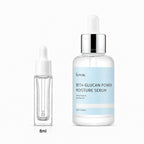 8ml sample dropper next to the full-size iUNIK Beta-Glucan Power Moisture Serum 50ml bottle