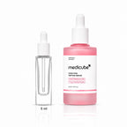5ml sample dropper next to the full-size medicube PDRN Pink Peptide Serum 30ml bottle