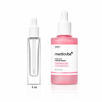 8ml sample dropper next to the full-size medicube PDRN Pink Peptide Serum 30ml bottle