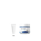 5ml sample tube next to the full-size Round Lab Birch Juice Moisturizing Cream 80ml jar