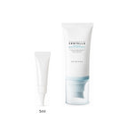 5ml sample tube next to the full-size SKIN1004 Madagascar Centella Hyalu-Cica Water-Fit Sun Serum 50ml tube